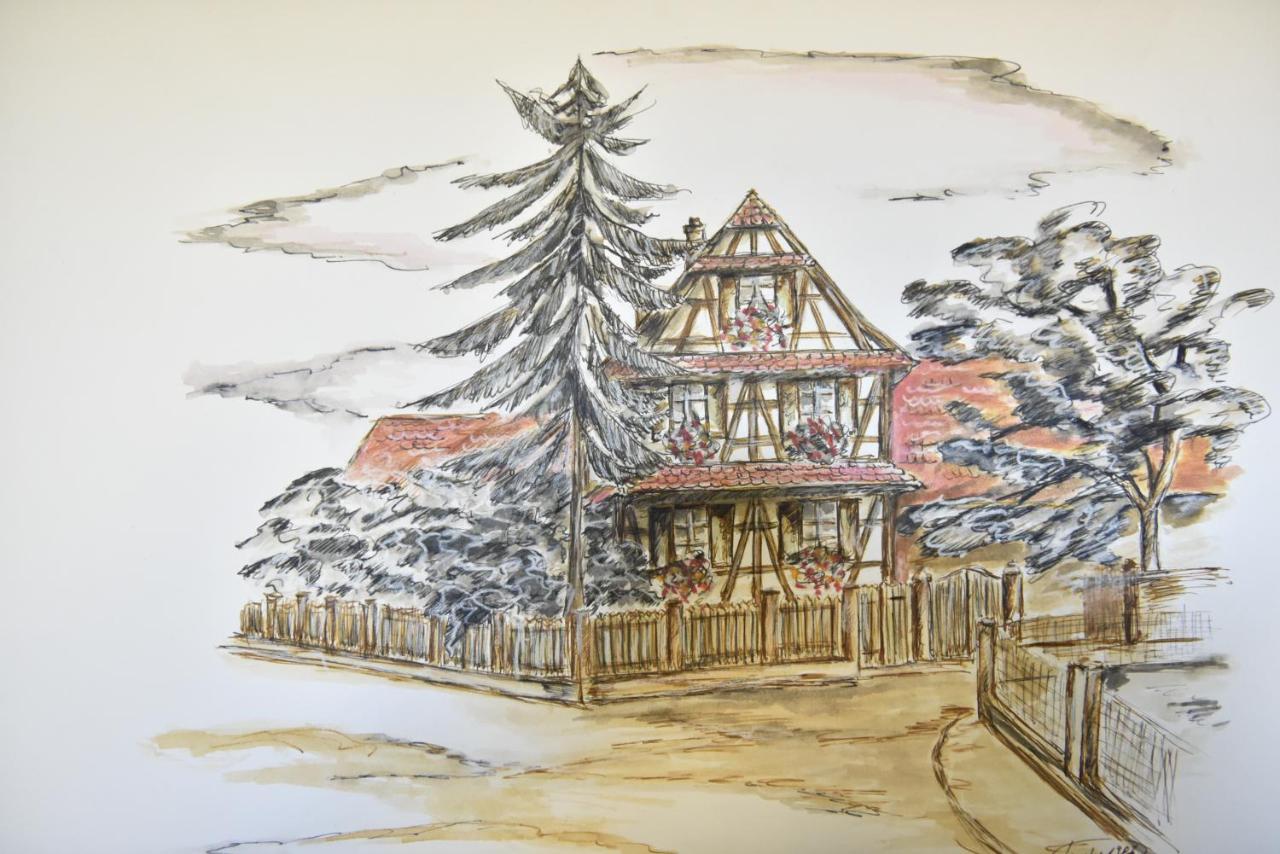 Maison D'Hotes Aux Deux Cigognes Gries Exteriör bild